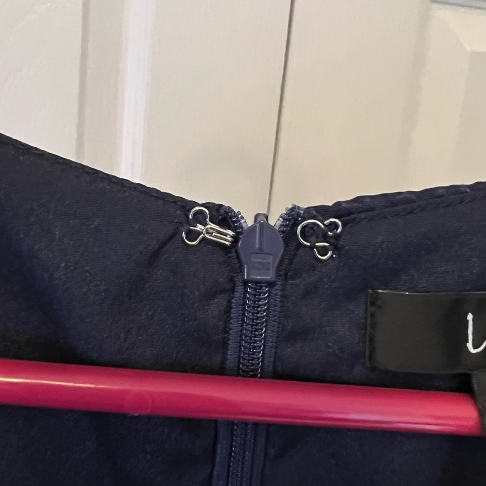 Lulu's Navy Wrap Dress​ - Picture 9 of 10